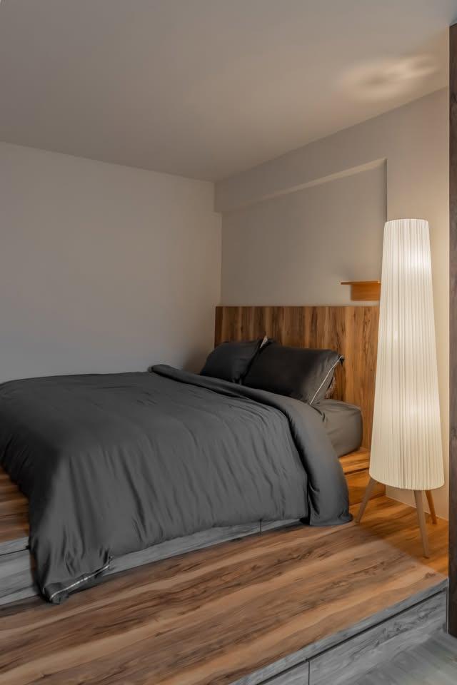 Modern Bedroom with Built-in Bed and Queen Bed