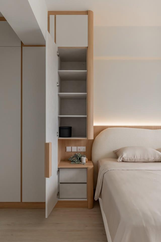 Modern Bedroom with Cove Lighting and Wardrobe