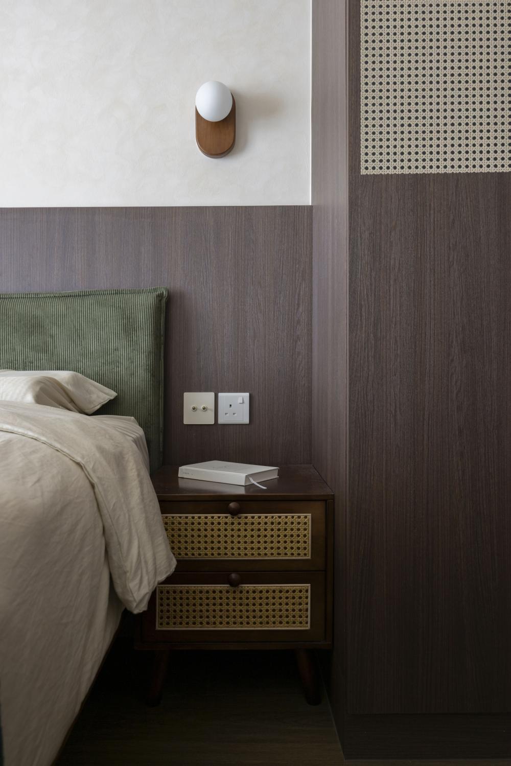 Contemporary Bedroom with Drop Ceiling and Ceiling Light