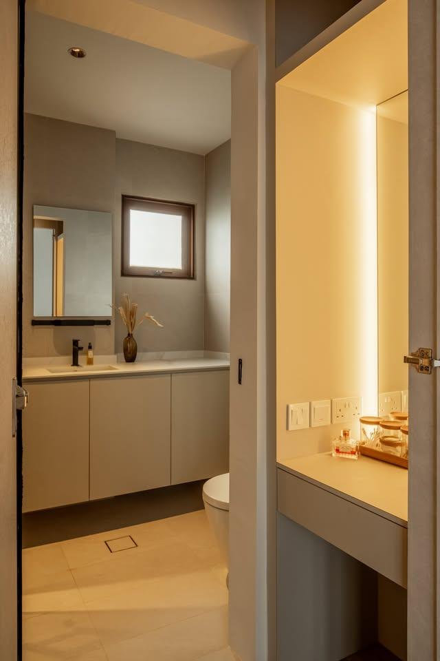 Modern Bedroom with Bedroom Dresser and Lighting