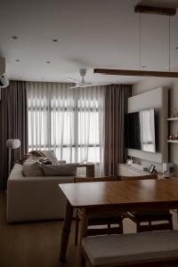 Scandinavian Living Room at 584 Woodlands Dr