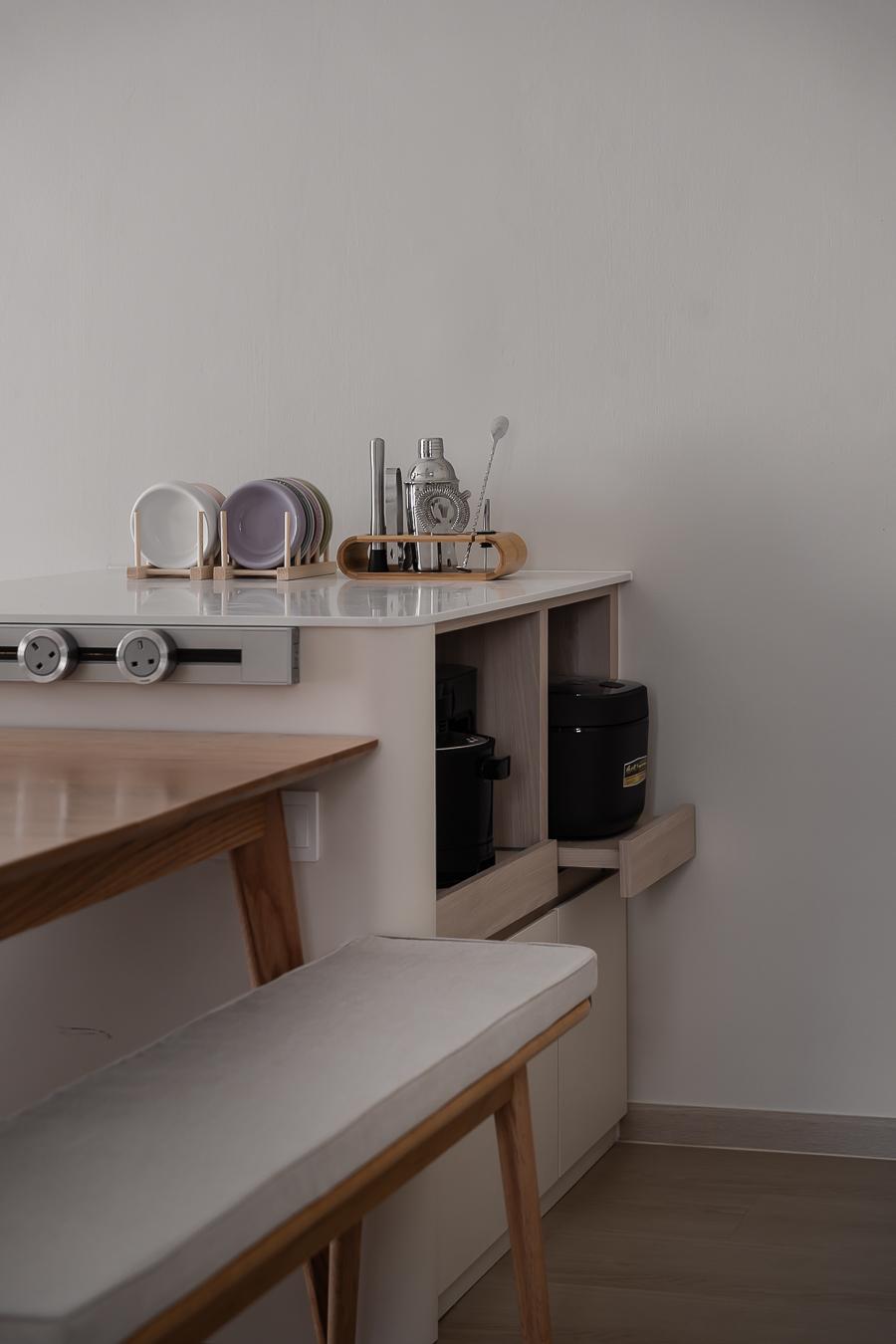 Scandinavian Dining Room with Lighting and Lamps