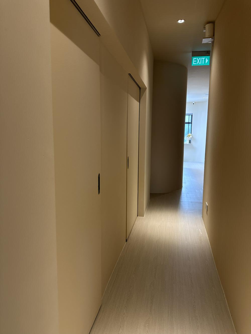 Modern Hallway with Artwork and Paintings