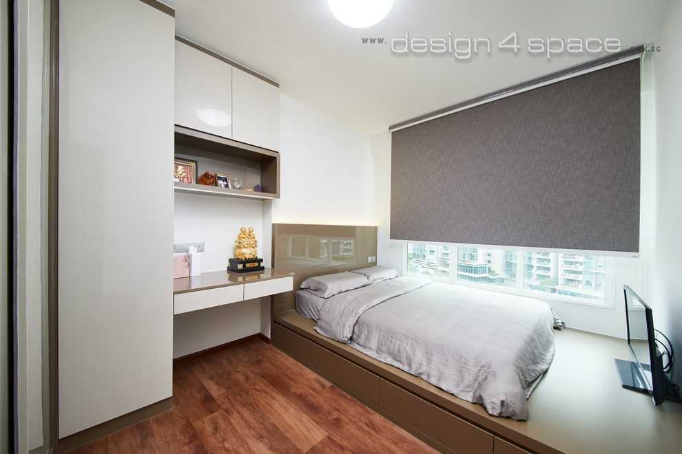 Transitional Bedroom with Drop Ceiling and Ceiling Light