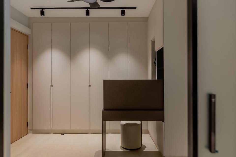 Modern Bedroom with Wardrobe and Bedroom Dresser