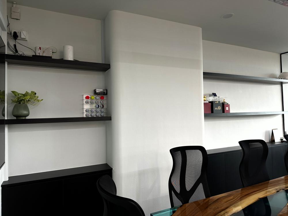 Modern Office with Desk and Desk Chairs