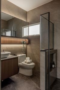 Contemporary Bathroom at Resale 5 Room HDB @ Compassvale Drive