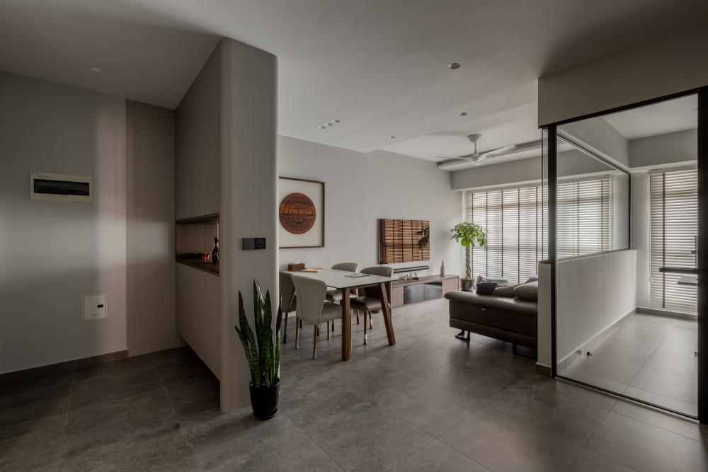 Contemporary Living Room with Sofa and TV