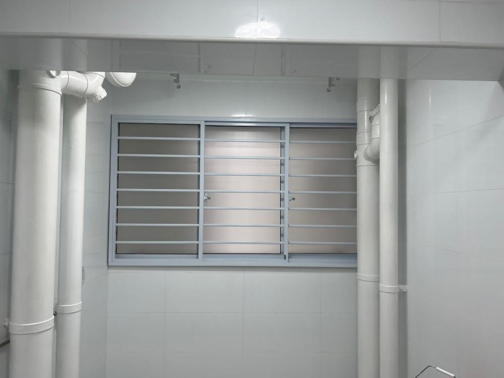 Asian Kitchen with Kitchen Window and Cupboard