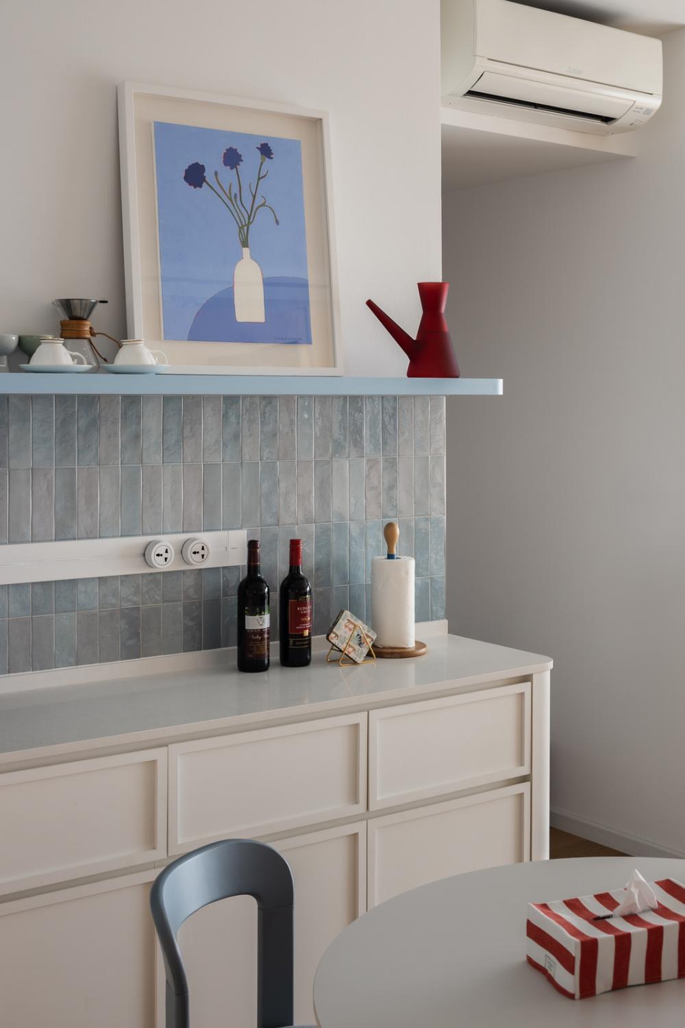 Eclectic Pantry with Kitchen Backsplash and Storage Cabinets