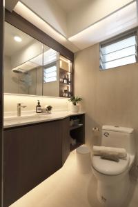 Scandinavian Bathroom at Resale 4 Room HDB @ Punggol