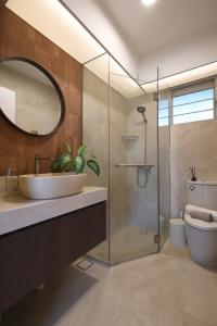 Scandinavian Bathroom at Resale 4 Room HDB @ Punggol