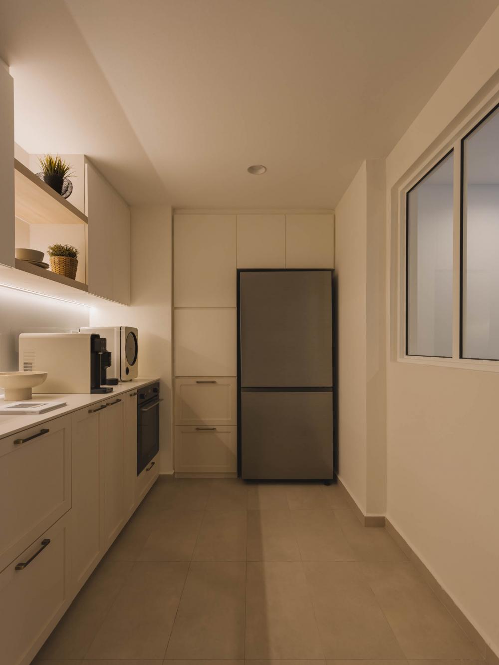 Country Kitchen with Kitchen Window and Cupboard