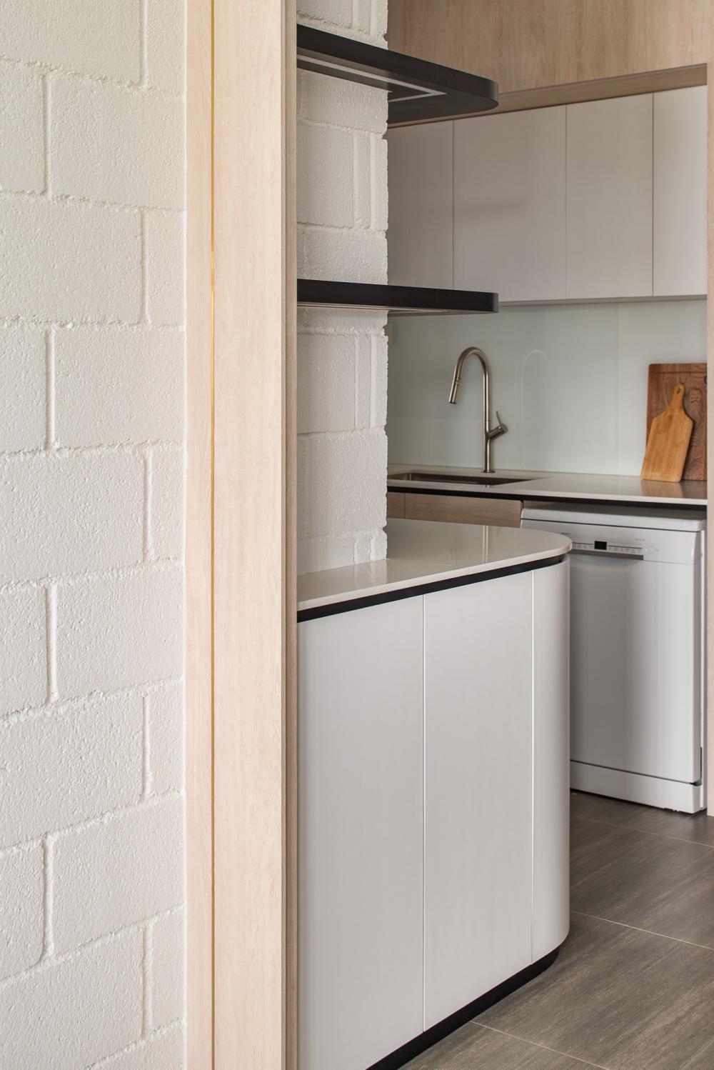 Modern Kitchen with Countertop and Cupboard