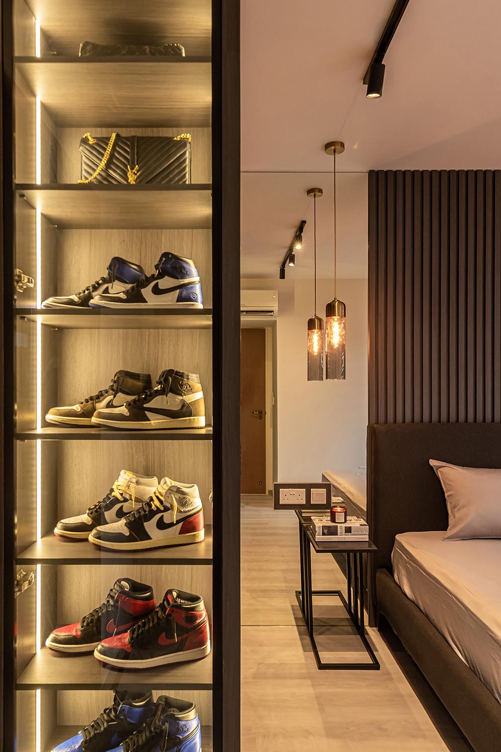 Modern Bedroom with Wardrobe and Closet