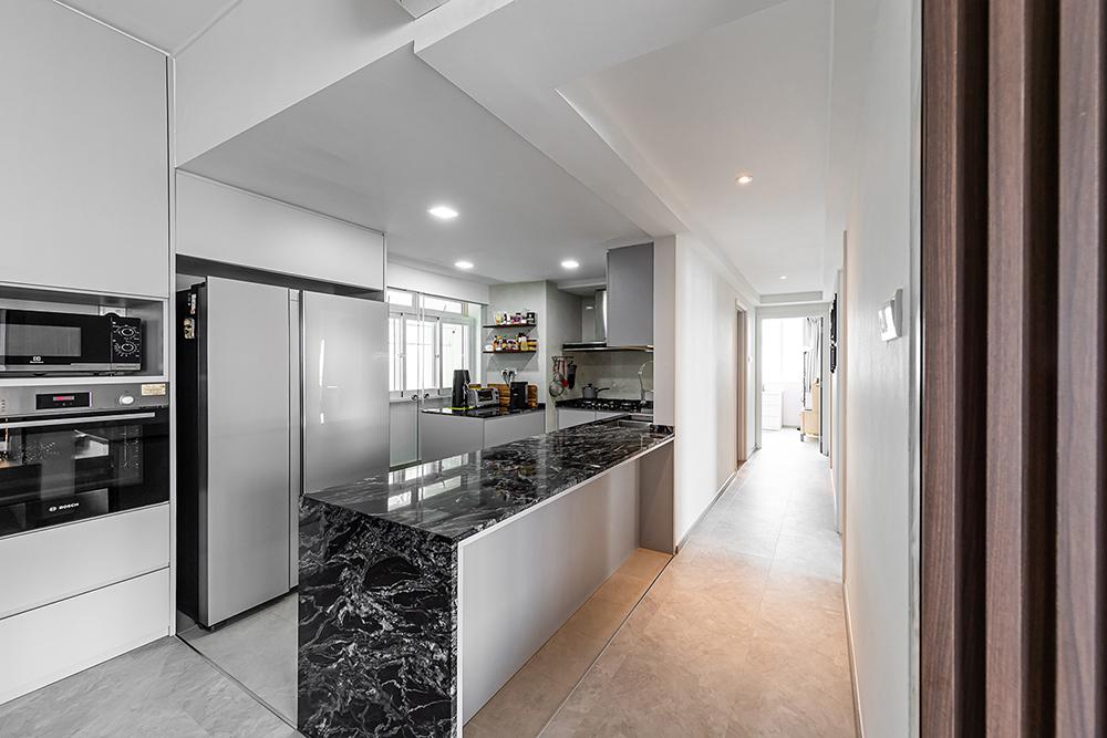 Modern Kitchen with Countertop and Cupboard