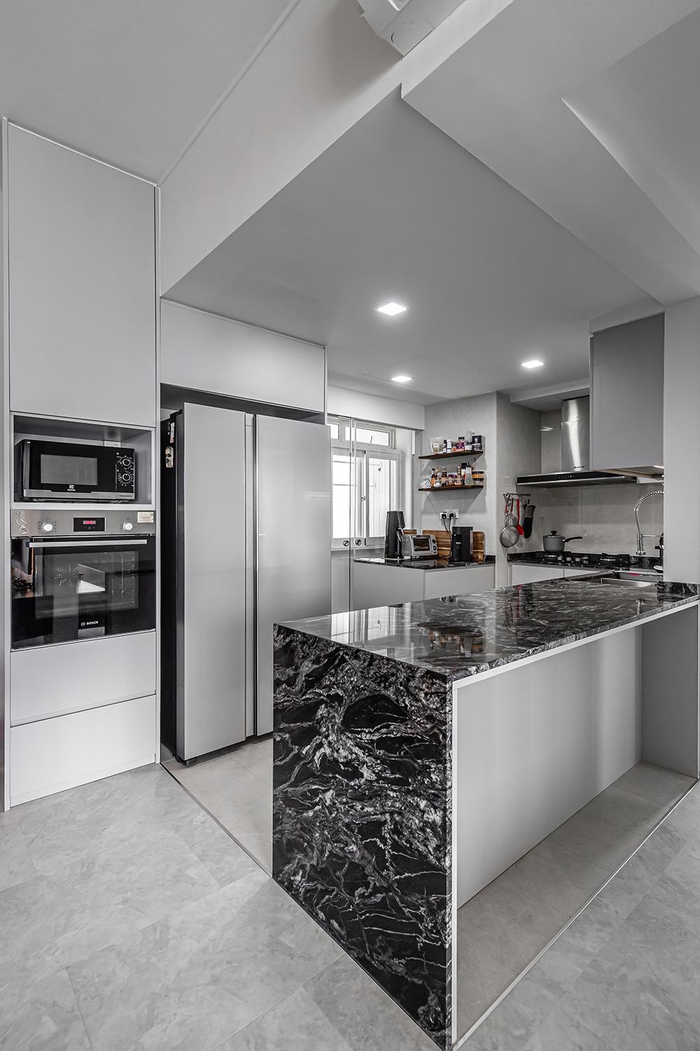 Modern Kitchen with Countertop and Cupboard