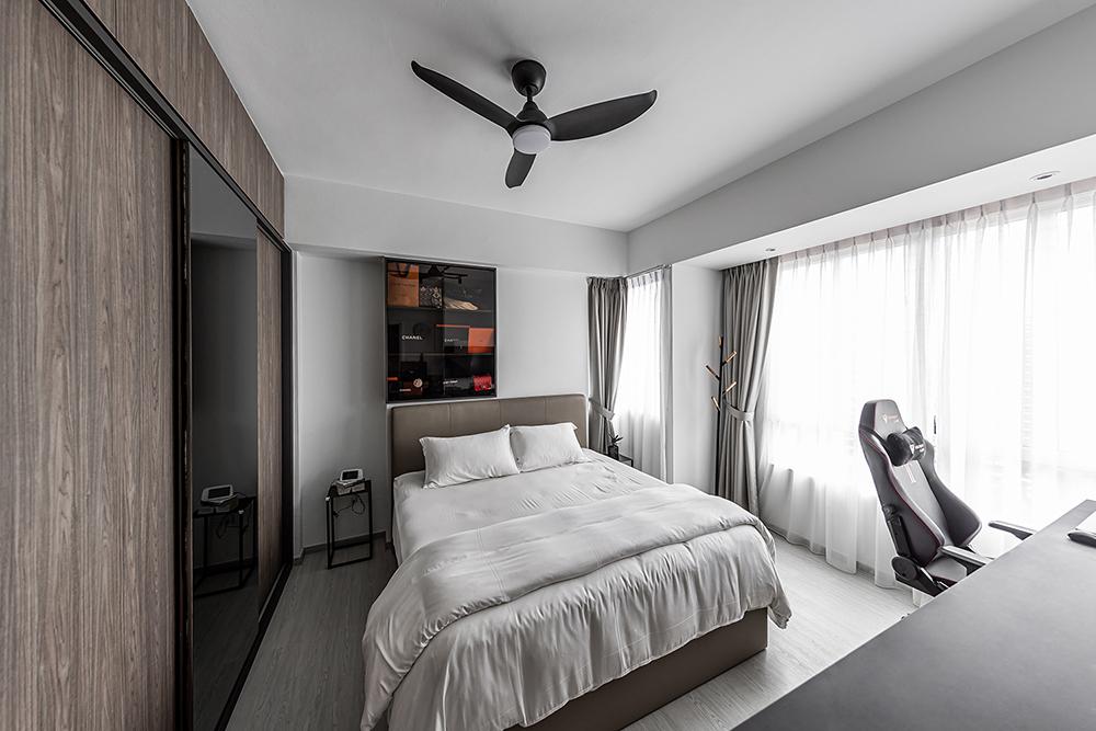 Modern Bedroom with Wardrobe and Sliding Wardrobe