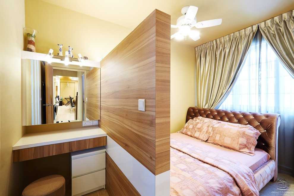 Asian Bedroom with Wardrobe and Sliding Wardrobe