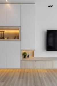 Modern Living Room at Punggol Edgedale Plains