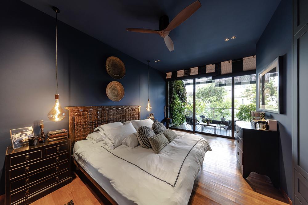 Eclectic Bedroom with Artwork and Paintings