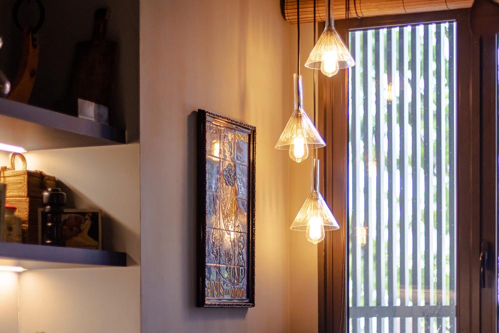Eclectic Kitchen with Kitchen Window and Artwork