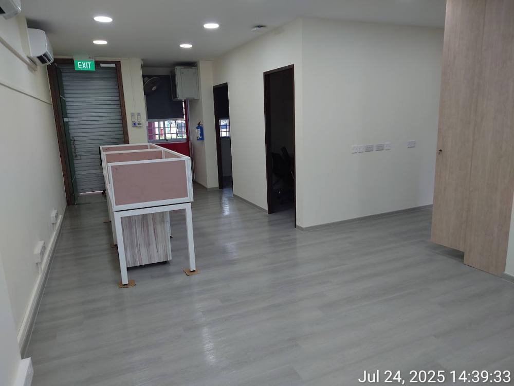 Asian Office with Bookshelf and Desk