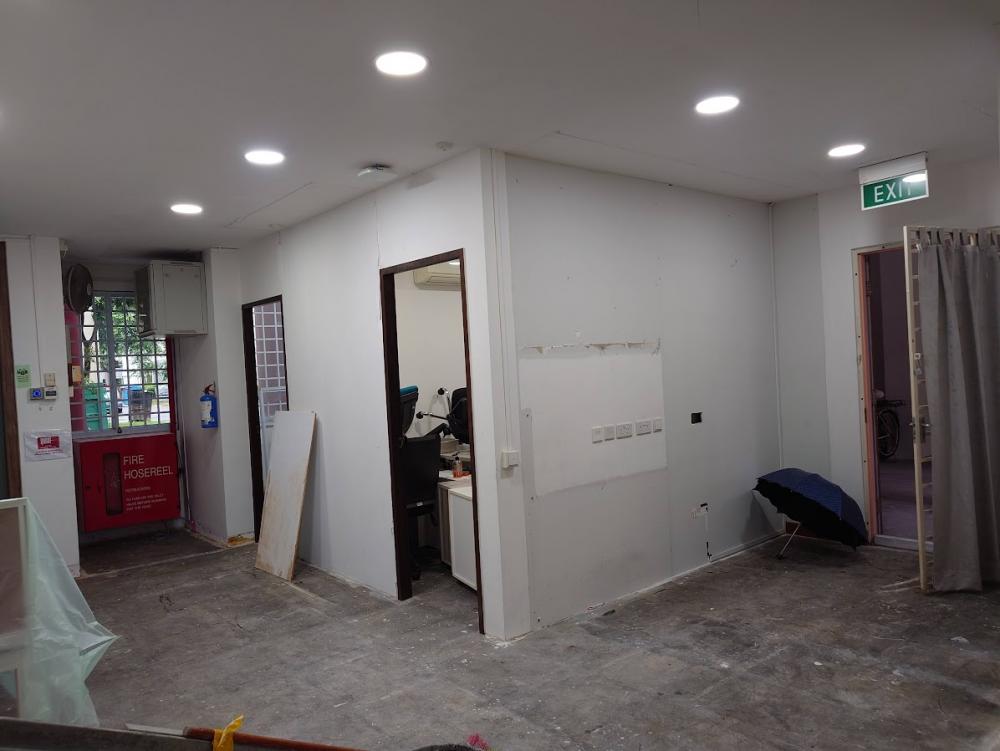 Asian Office with Bookshelf and Desk