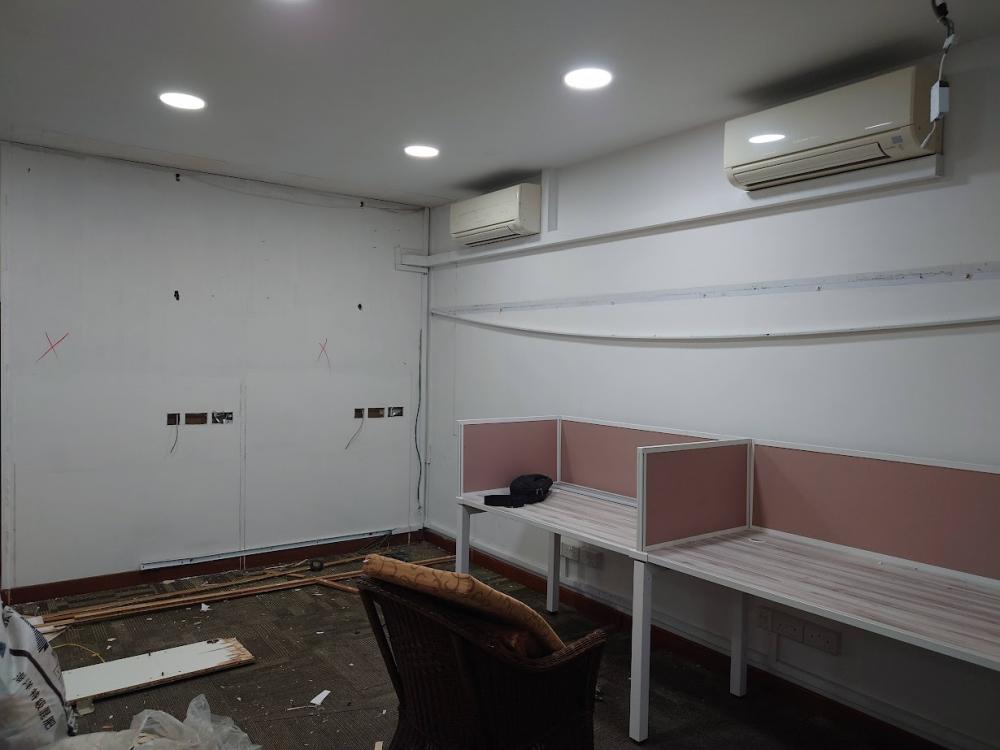 Asian Office with Bookshelf and Desk