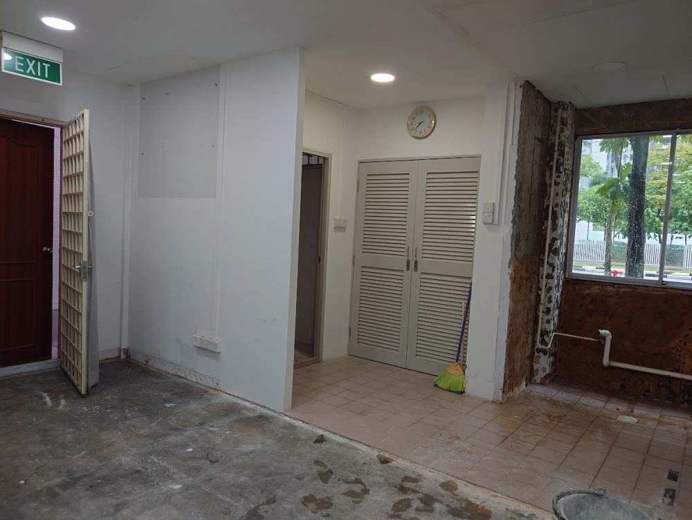 Asian Office with Bookshelf and Desk