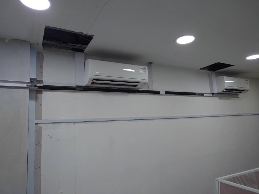 Asian Office with Bookshelf and Desk
