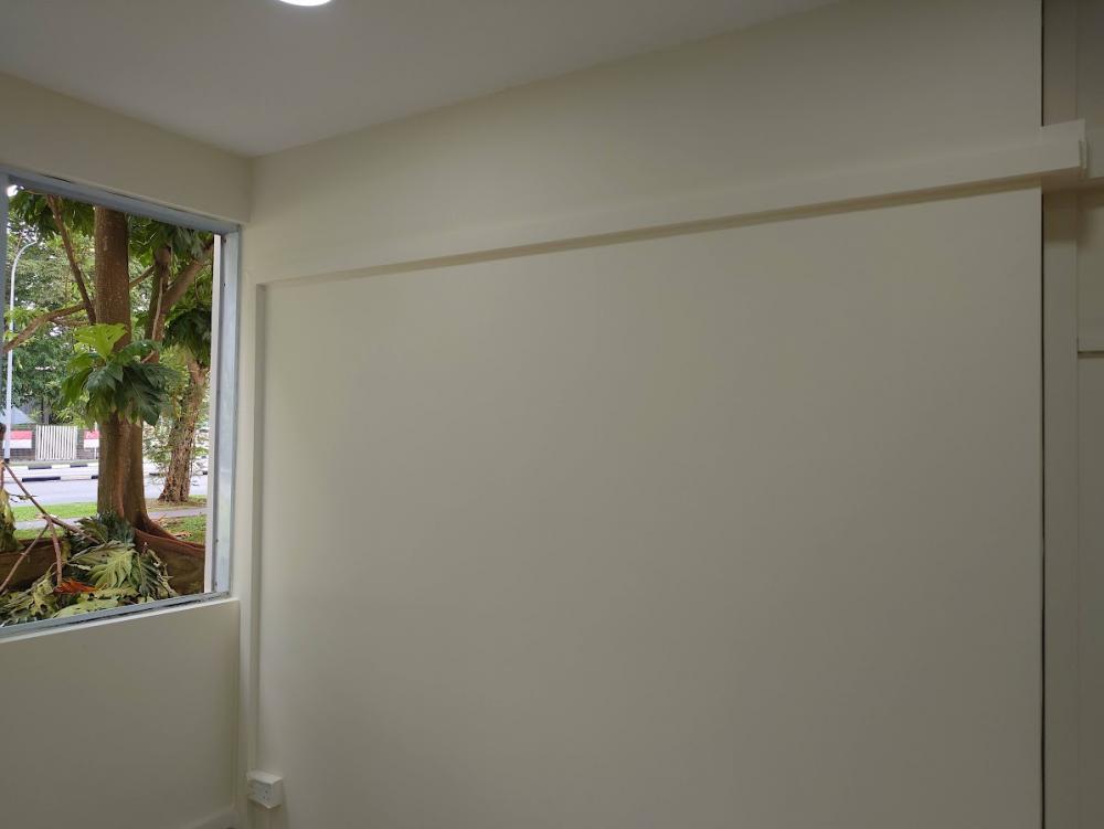Asian Office with Bookshelf and Desk