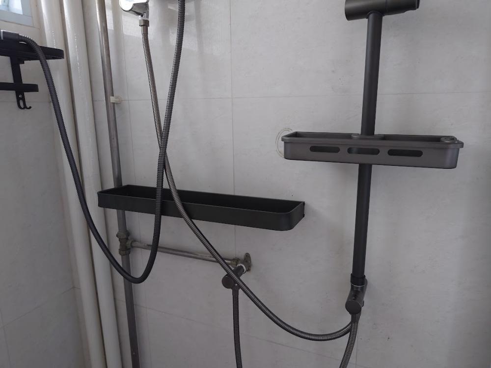 Asian Bathroom with Mirror and Bathroom Storage