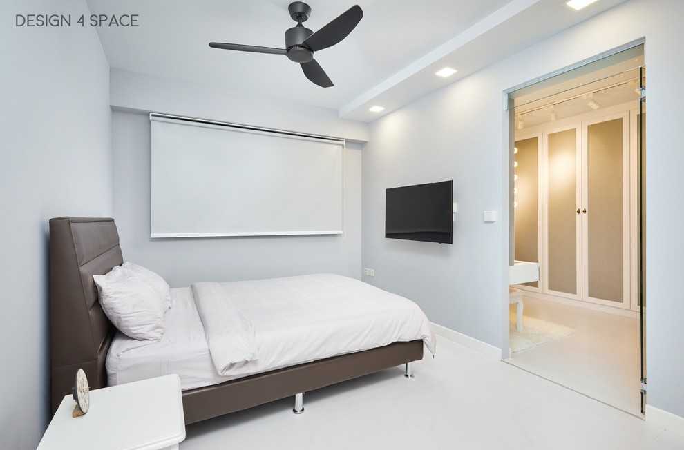 Scandinavian Bedroom with Wardrobe and Sliding Wardrobe