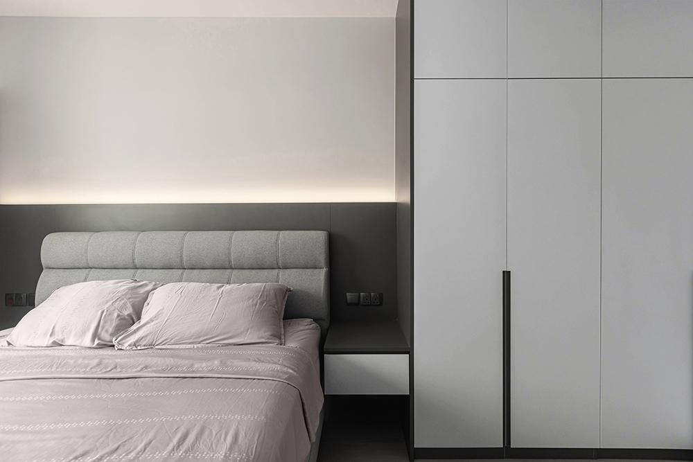 Modern Bedroom with Cove Lighting and Wardrobe