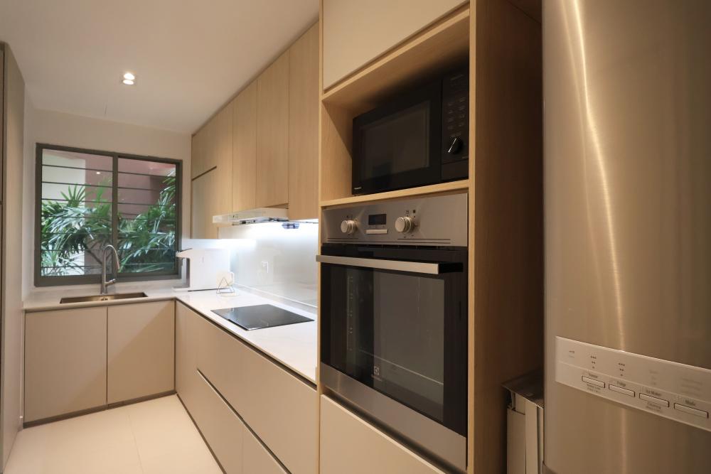 Modern Kitchen with Kitchen Window and Kitchen Accessories