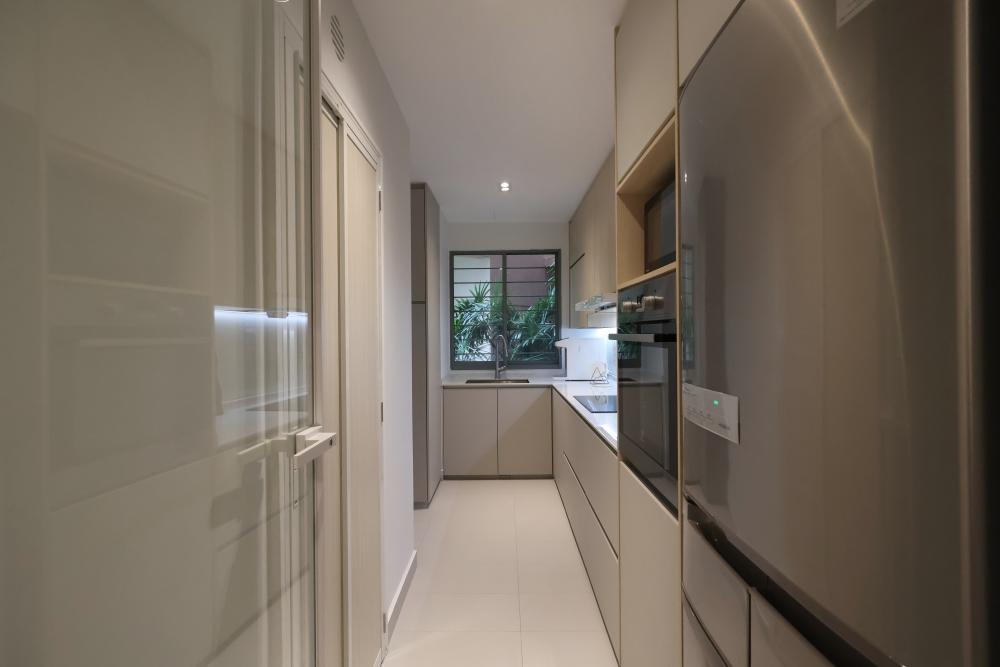 Modern Kitchen with Cupboard and Kitchen Tap