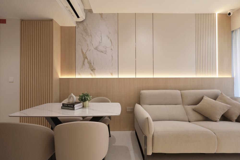 Modern Living Room with TV Console and TV