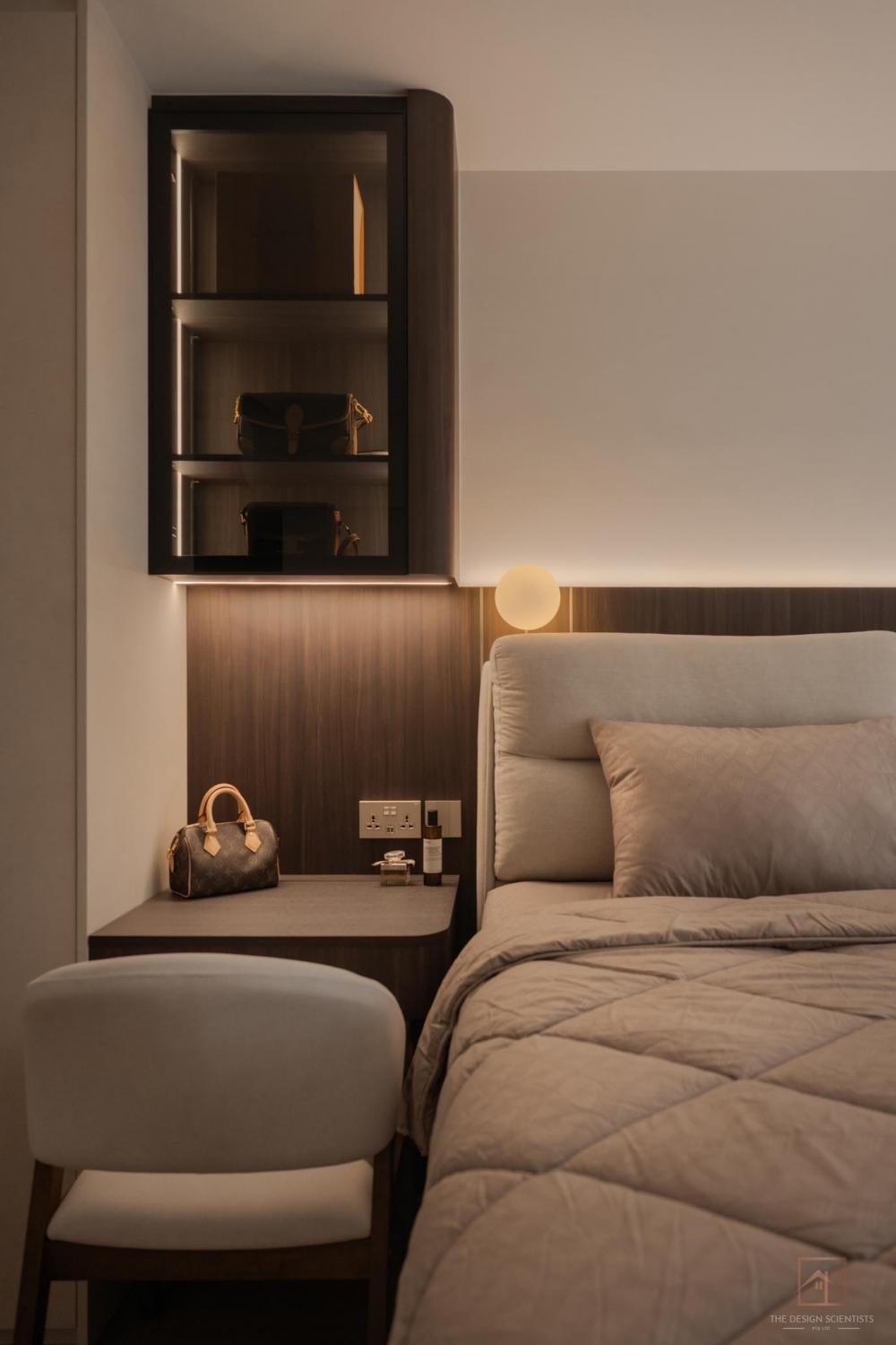 Minimalist Bedroom with Cove Lighting and Wardrobe