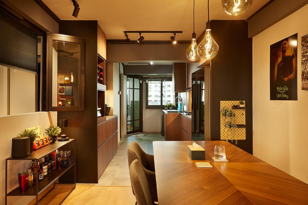Industrial Kitchen with Countertop and Vinyl Flooring