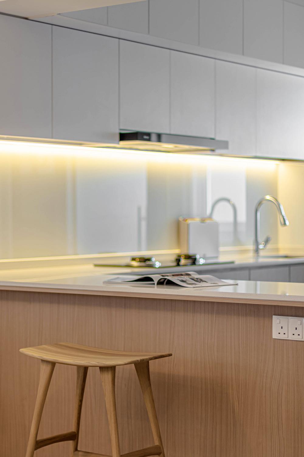 Scandinavian Kitchen with Kitchen Island and Kitchen Cabinets