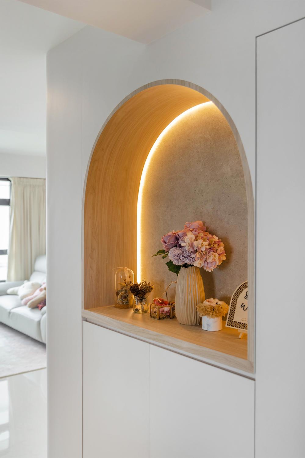 Modern Foyer with Storage Cabinets and Display Cabinets