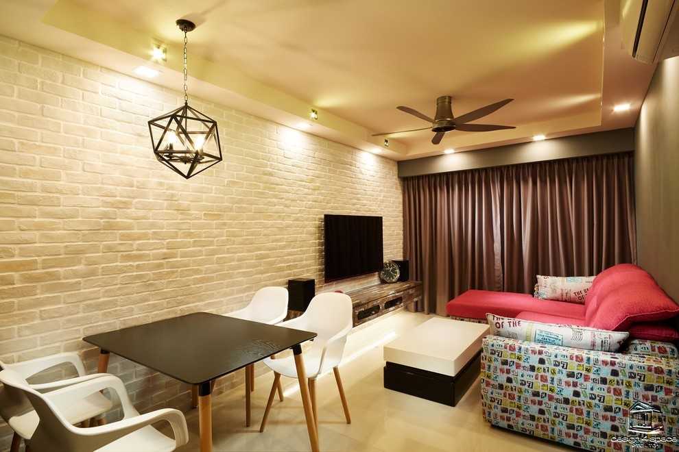 Modern Living Room with TV Console and Feature Wall