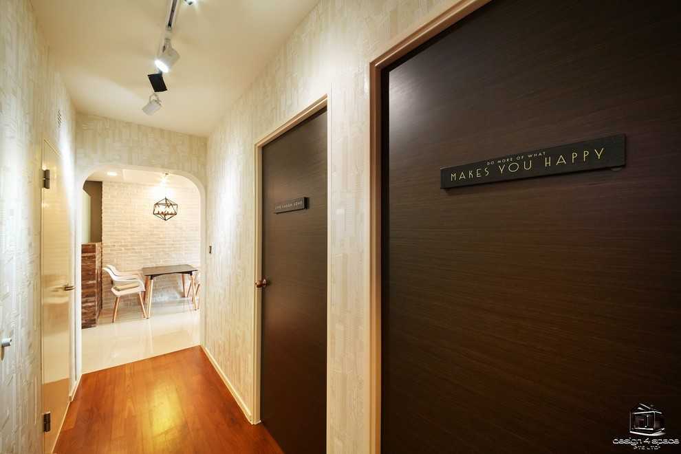Modern Foyer with Artwork and Console Table