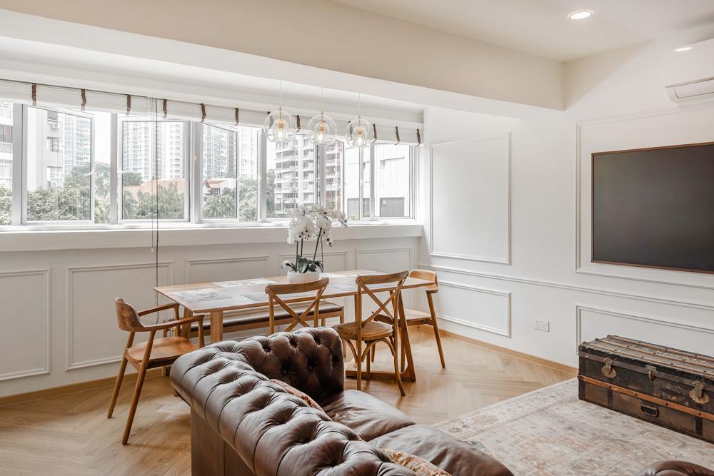 Transitional Dining Room with Vinyl Flooring and Dining Table