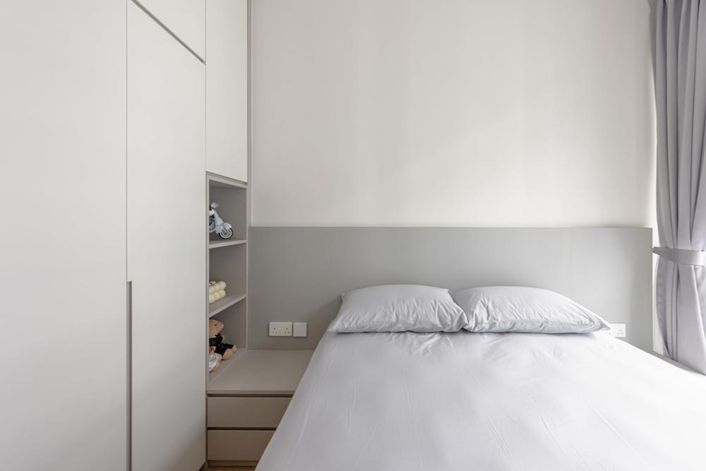 Modern Bedroom with Wardrobe and Built-in Bed