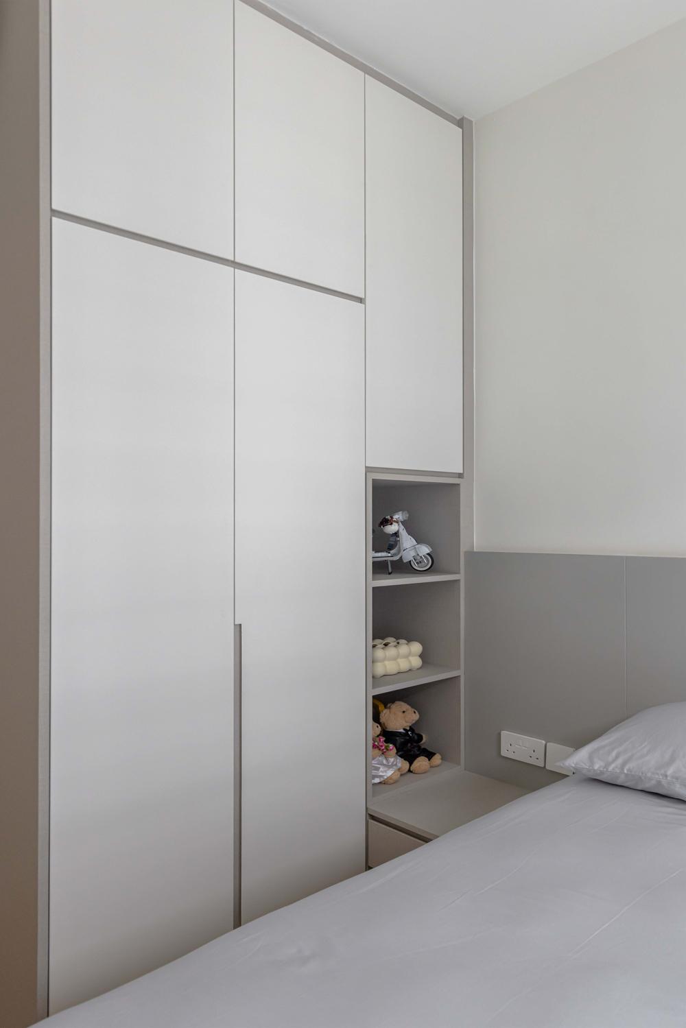 Modern Bedroom with Wardrobe and Built-in Bed