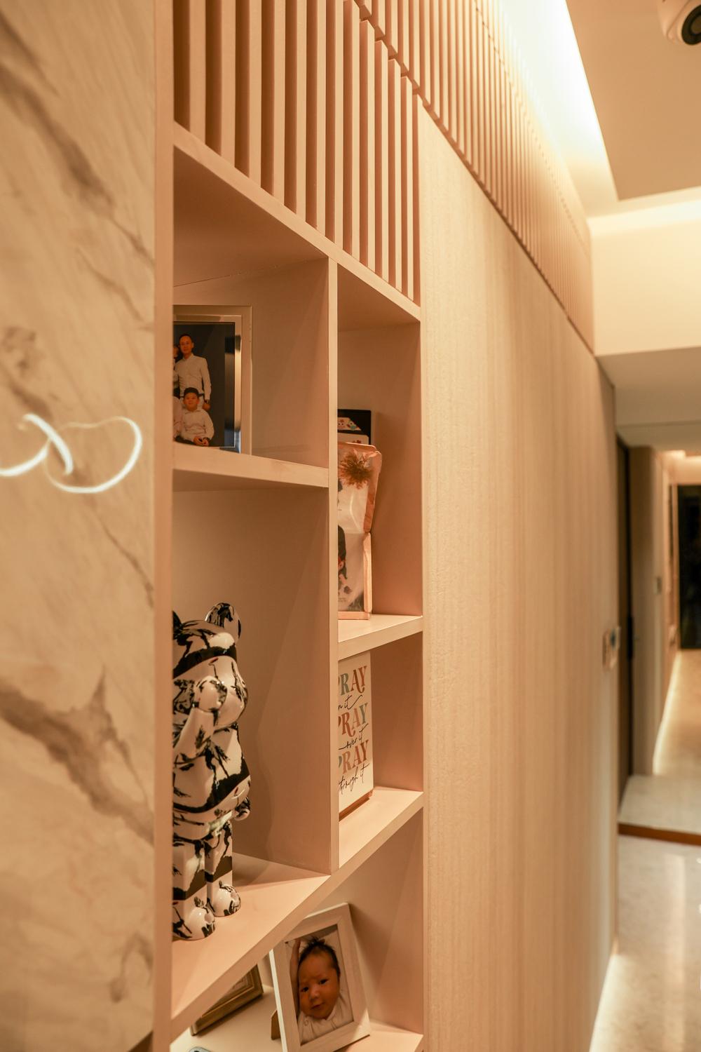 Modern Foyer with Storage Cabinets and Display Cabinets