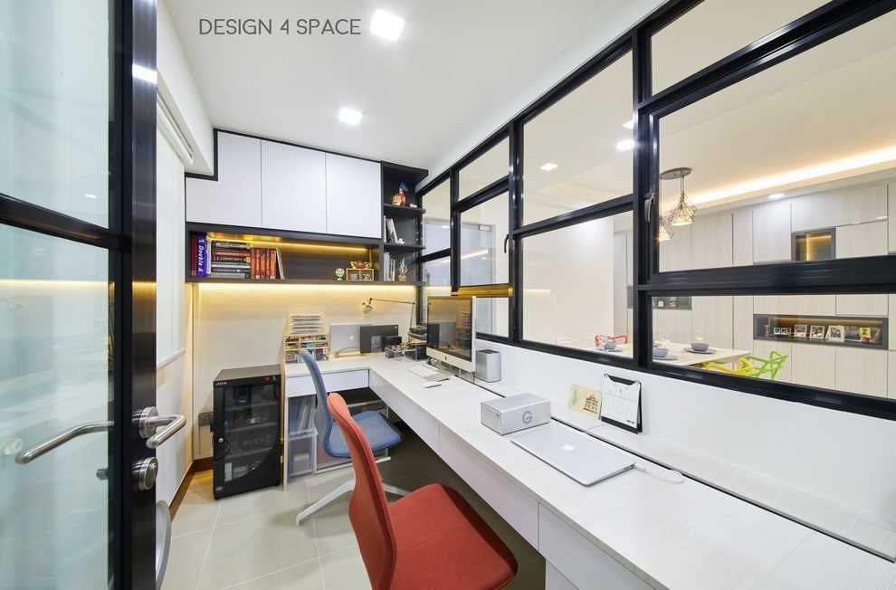 Modern Living Room with TV Console and Feature Wall