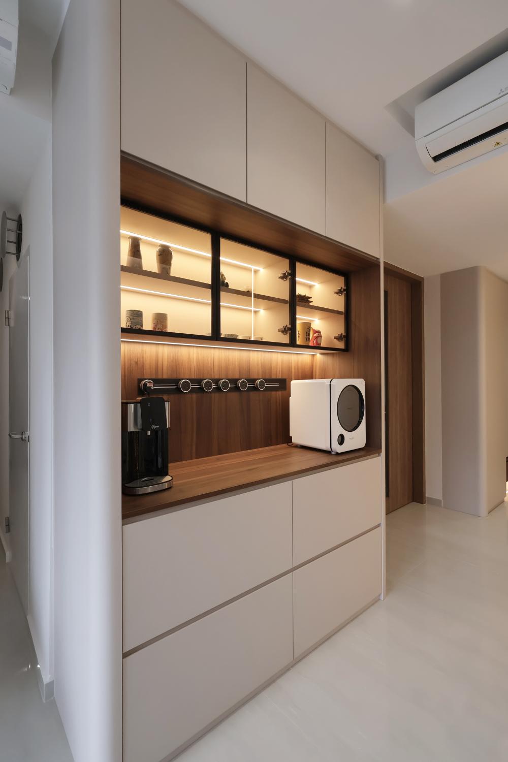 Contemporary Entryway with Small Storage and Doors